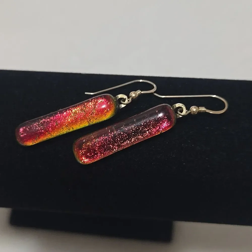 14k Gold Dichroic Glass Earrings